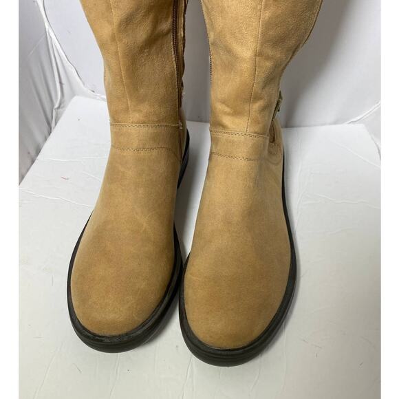 White Mountain faux suede tan high boots riding boot look size 9.5 M - Picture 7 of 11